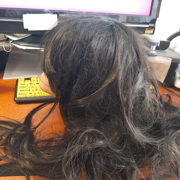 NEW ! Long Hair 29 inch Curly Wig Black main image 7